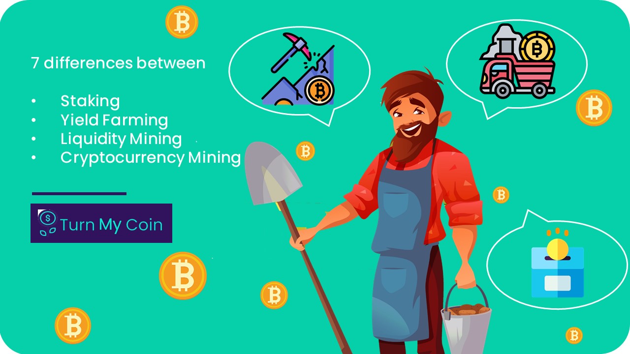 7 differences between Staking Vs Yield Farming Vs Liquidity Mining Vs Cryptocurrency Mining, you would love to know about